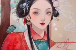 哈萨克小姐姐绘画图片,民族风情与艺术魅力交织